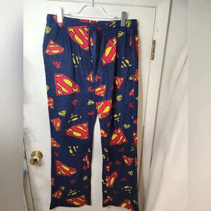 Supermam DC Comics Fleece Mens Sleep Pants Size XL
